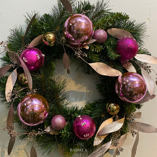 Amethyst Glow Christmas Wreath