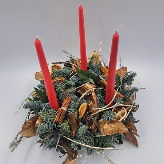 Candlelit Harmony Christmas Centerpiece