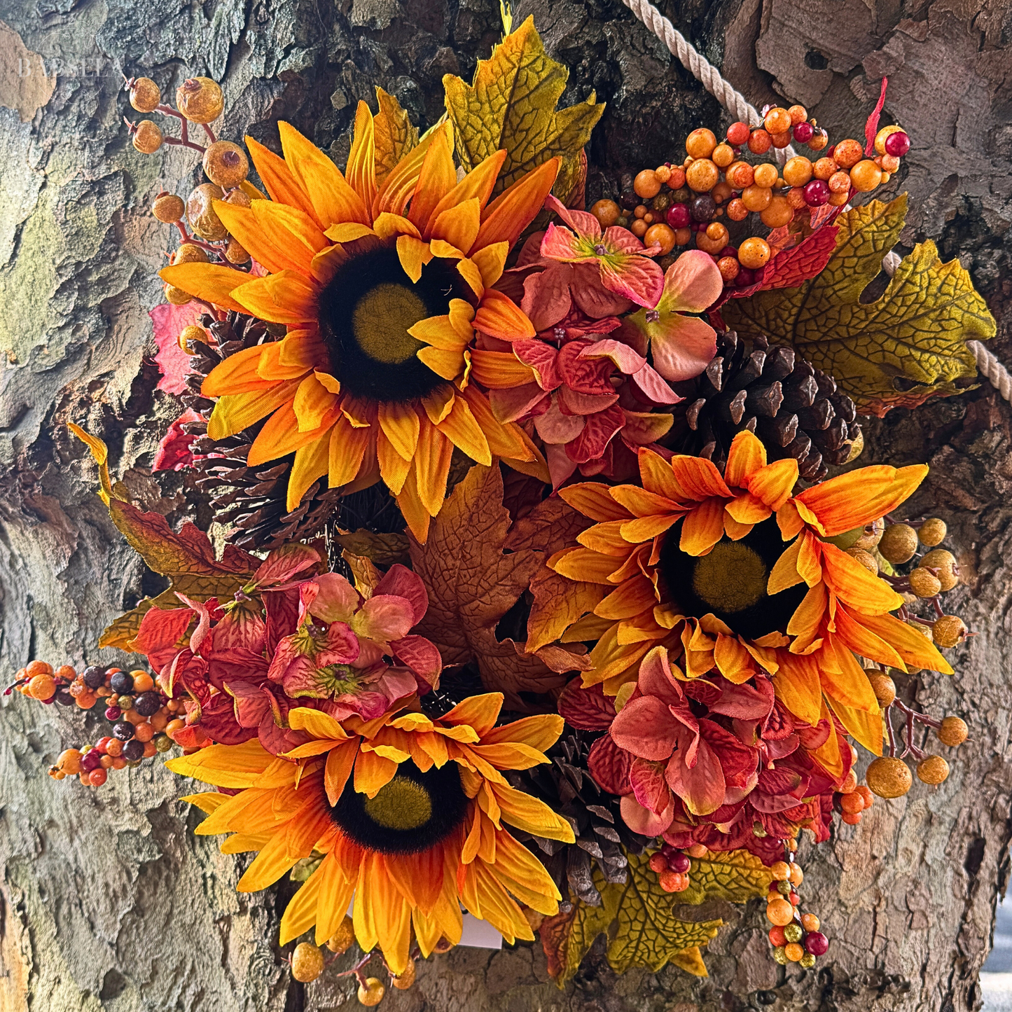 golden autumn wreath