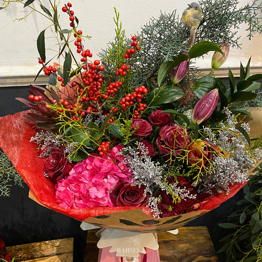 Scarlet Wonderland Christmas Bouquet