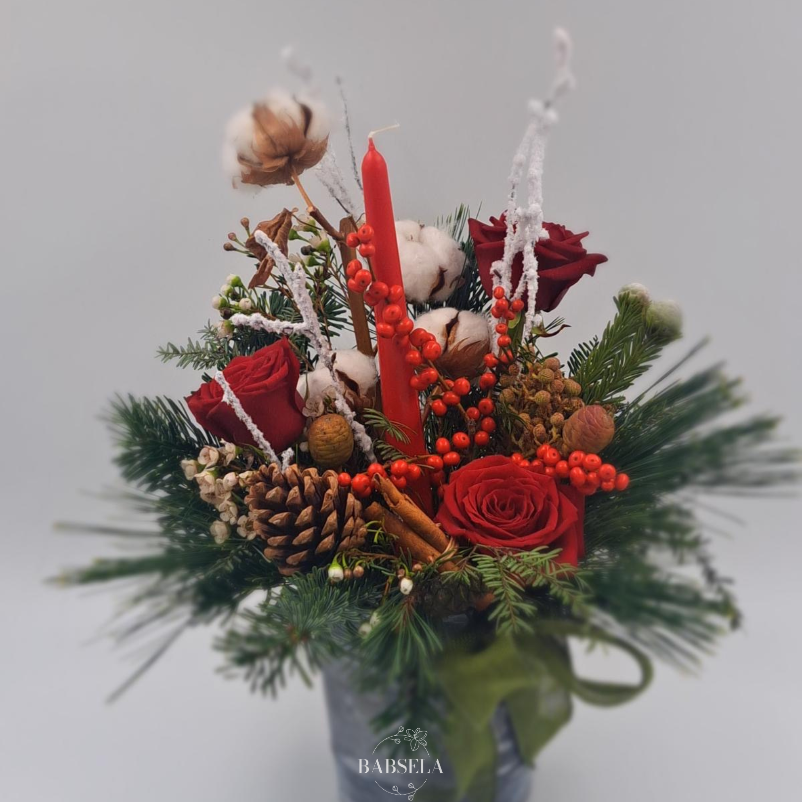 Winter's Muse Christmas Pot Arrangement