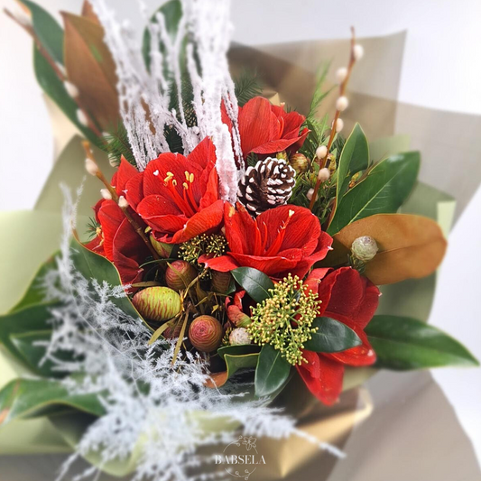 Winter's Velvet Elegance Christmas Bouquet